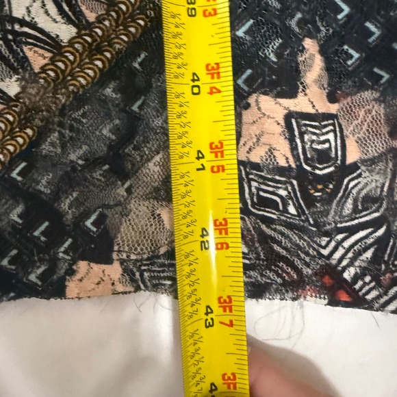 Telemundo Studios Wardrobe Geometric Tribal Print Mesh Bodycon Dress Sleeveless - Picture 13 of 16